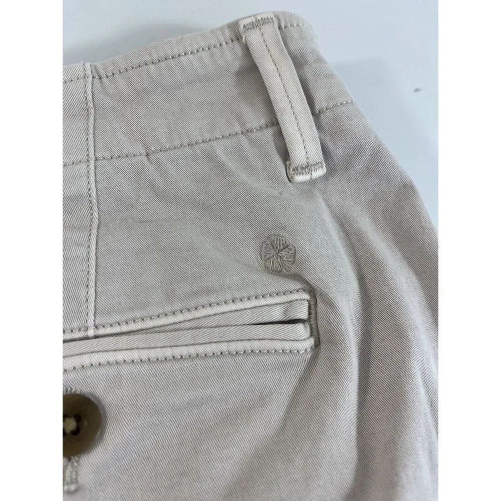 Lucky Brand Shorts Men's Twill Stretch Short Sz 32 FlatChino Khaki Beige Casual